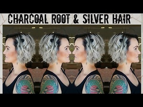 Charcoal Roots & Silver Hair Color Tutorial