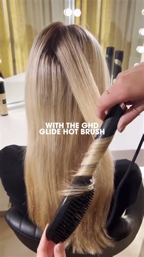 Meet the ghd glide hot brush! Your secret weapon for effortlessly sleek, frizz-free hair in seconds. | ghd