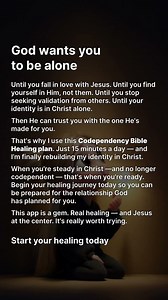 Codependency disconnects you from God 💔 It keeps you chasing people’s approval instead of resting in His love. God didn’t call you to carry everyone’s emotions. He calls you to peace. With Duomo’s Bible Healing Plan, you will: ✅ Break free from overthinking and fear of abandonment ✅ Set boundaries without guilt ✅ Heal from emotional exhaustion ✅ Feel secure in God’s love, not people’s approval Join 10,000 Christians finding freedom from codependency 🕊 Get your personalized Bible Healing Plan ➡