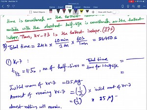 The element krypton has several radioactive isotopes. Below are listed several of these isotopes along with their half-lives. Which of the isotopes is most stable? Which of the isotopes is “hottest”? If we were to begin a half-life experiment with separate 125-g samples of each isotope, approximately how much of each isotope would remain after 24 hours?     Isotope Half-life     Half-life     Kr-73   27 s    Kr-74   11.5 min    Kr-76   14.8 h    Kr-81   2.1 × 10^5yr | Numerade