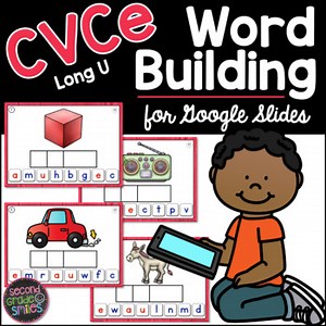 CVCe - Long U - Phonics Word Building for Google Slides