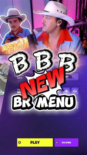 NEW menu for BR in Fortnite 🔥 #fortnite #update #new #bbb #brunomars