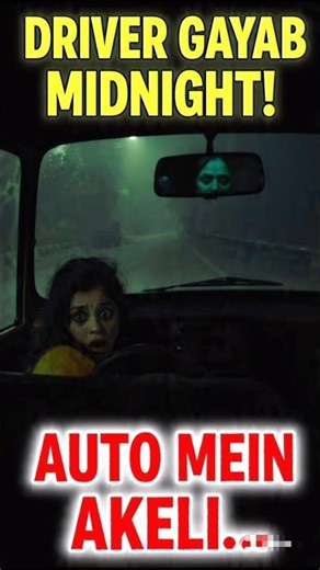 Auto Mein Baithi… Par Thi Hi Nahi#LastAuto #GhostRide #HorrorShorts