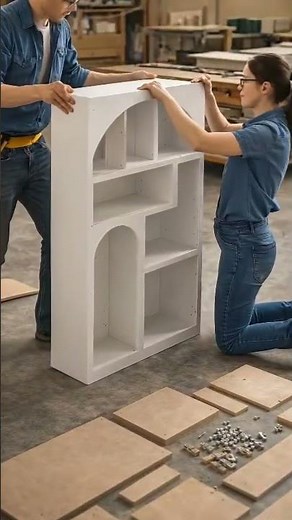 How a MDF Bookshelf is Made From Scratch Full Time Lapse