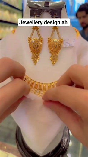 New gold necklace design #2026 #21kt #gold #goldnecklace #earrings #bangles #ring #fashion #trending