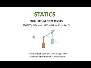STATICS, Example 3.1 Equilibrium of particles in 2D