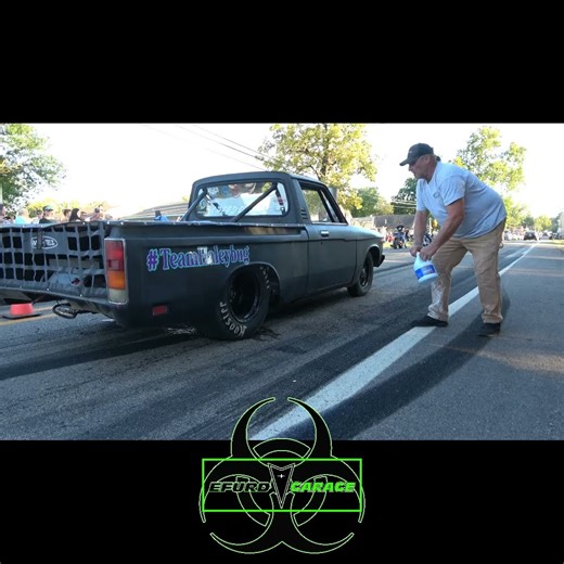 Turbo ls 4.8 chevy luv speed demon racing at Hackett cruise night #turbols #chevyluv