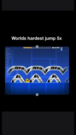 Worlds hardest jump 5x #geometrydash #gdupdate #gd #200subsgoal