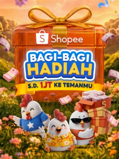 Yuk, ikutan Shopee Bagi-Bagi Hadiah untuk dapatkan BONUS! Makin sering bagi-bagi, makin besar BONUSNYA! 💰🪙