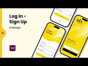 Mobile App UI Design in Adobe XD | Login Signup Design Tutorial