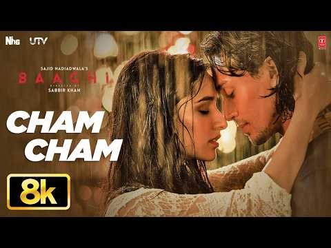 Cham Cham 8K Full Song | BAAGHI | Tiger Shroff,Shraddha Kapoor | Rain Song | Meet Bros,Monali,Sabbir