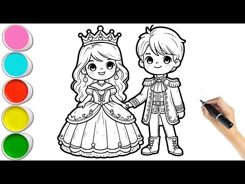 How to Draw Bride and Groom For Kids - Cute Couple Drawing