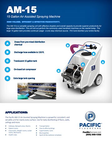 Pacific AM-15 Air Assisted Misting Machine - Pacific Floorcare