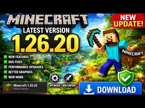 Minecraft Latest version 1.26.20 APK Download FREE 😱 | MCPE LATEST VERSION REVIEW | patch version 