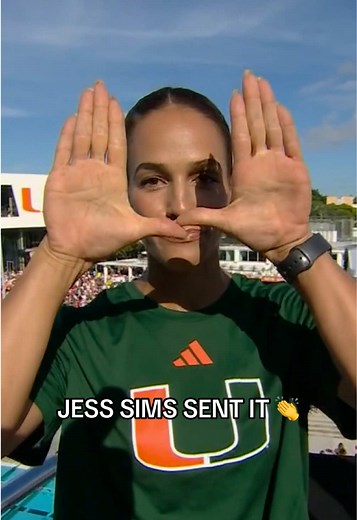 Impressive Dive Performance by Jess Sims at College Gameday