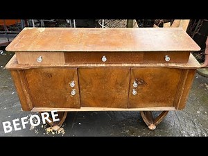 Art Deco Drinks Cabinet Sideboard Restoration | Refinishing Furniture