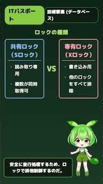 【ITパスポート】トランザクション (ACID 特性・排他制御・デッドロック)｜ずんだもん先生の90秒授業