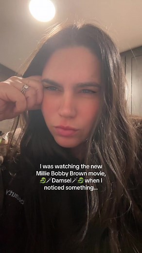 Millie Bobby Brown Damsel Makeup Using Florence by Mills Lip Oil