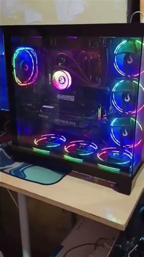 Setup finalizado! 🔥 Rise Standard V2 ARGB + MSI CoreLiquid 240 instalado