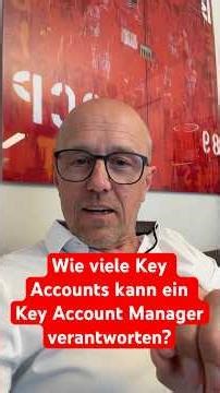 How many key accounts can one key account manager be responsible for? #keyaccountmanagement