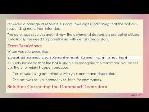 Understanding Why Command Prefixes Cause Errors in Discord Bots: A Guide to Fixing Your Code