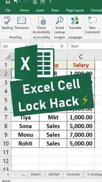 🔒 MS Excel Cell Lock Trick 🔥 | Protect Data Like a Pro!