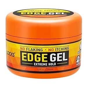 AllDay Locks Edge Gel Extreme Hold, Maximum Control & Braiding, 10 Oz Jar | Hair Gel, Natural Edge Lock & Fixer, Sleek Moisturizing Formula, No Frizz, Flakes, or Grease