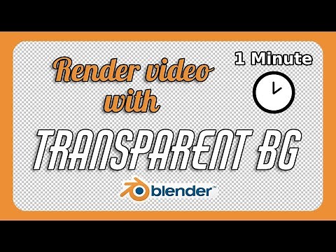 How to render a Video with Transparency in 1 Minute | Blender 4.0