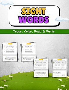 Sight Word Worksheets | Trace, Color, Read & Write
