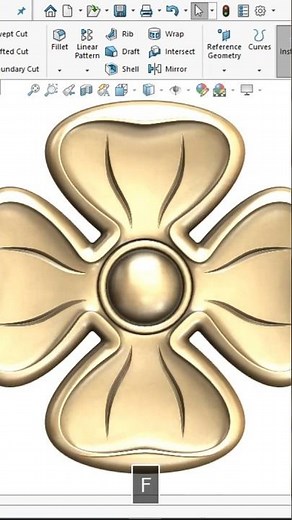 3D Flower in Solidworks. Watch the full video on my YouTube channel #solidworks #cad # woodart
