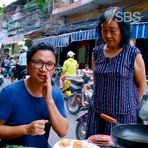 7.5K views · 89 reactions | While filming, a local tries to haggle with Luke Nguyen for a plate of his crispy fried dumplings (banh goi). | SBS Food | Facebook