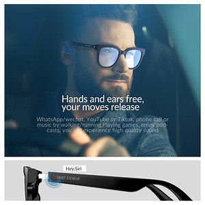 [Hot Item] Wireless Headphone Glasses Bone Conduction Bluetooth Glasses