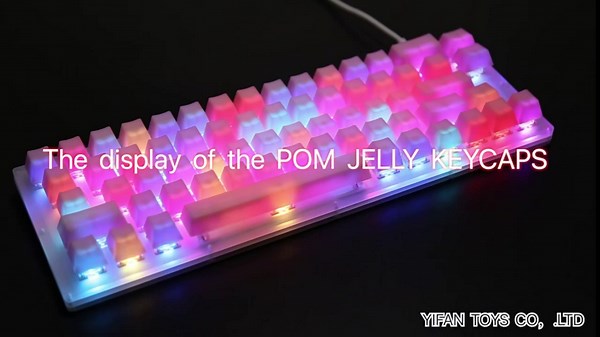 109 Pcs POM Jelly Keycaps Set for Mechanical Keyboard, Doubleshot Translucent OEM Profile Blank Keycaps for DIY 60% /87 TKL/104/108 MX Switches - Rainbow