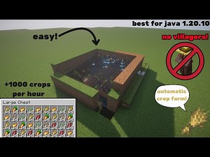 automatic crop farm! +1000 crops per hour (java 1.20.10)