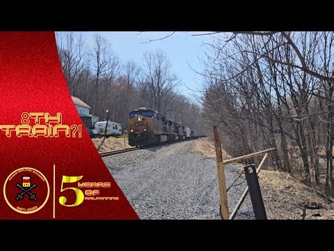 (8TH TRAIN?!) CSX M372 Darts Through Watersville Rd Crossing To Philadelphia, PA