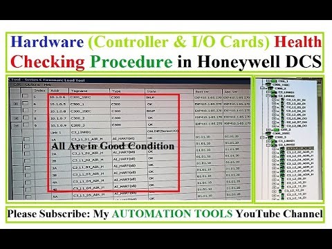 Hardware (Controllers & I/O Cards) Health Checking Procedure in Honeywell DCS.