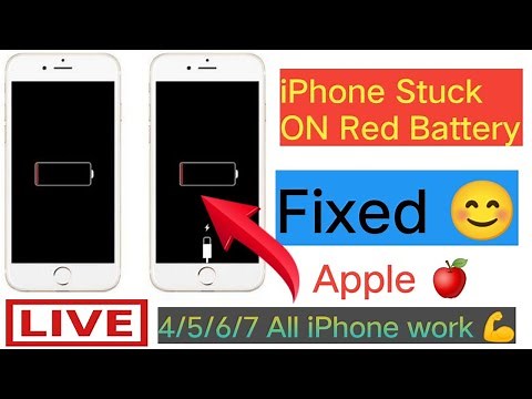 iPhone Stuck in Red Battery Screen | Work Apple 5, 5S, 6, 6S | only charging logo Solution 101% 2021