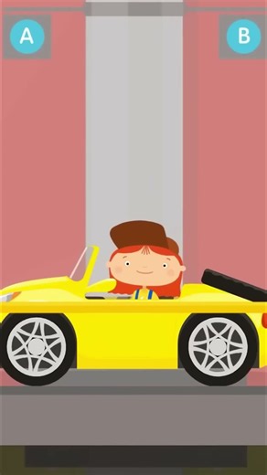 🔴🚗⛽ Red and Yellow Car Collided in the Garage: Out of Gas! #cartoon