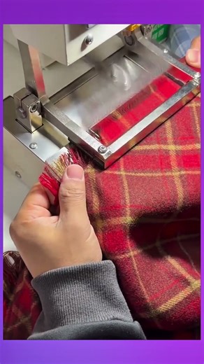 A fabric edging machine neatly trims and finishes cloth ends, preventing fraying and ensuring clean