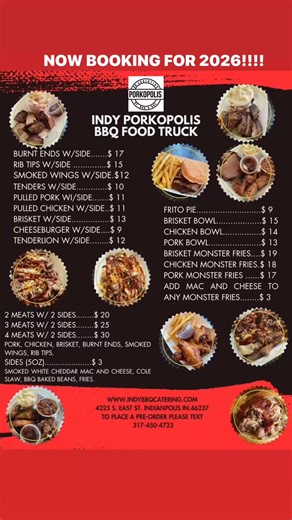 To book the food truck or catering call 317-903-7975. www.indybbqcatering.com | Mac Brown