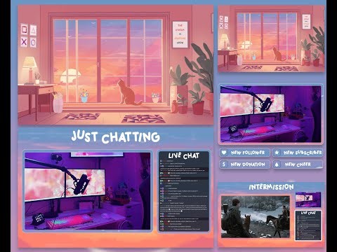 Kawaii Pastel Cat Stream Overlay – Whimsical, Cute, Charming Look To Your Stream
