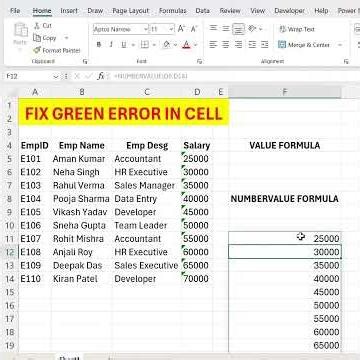 Excel Green Error Fix | Remove Green Triangle Error in Excel Cells (100% Working Trick)
