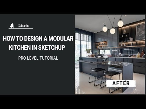 How to Design a Modular Kitchen in SketchUp | Class 1 l Pro Level Tutorial