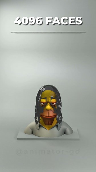 Cloth Simulation 4 To 1M Faces #satisfying #3danimation #cloth #simulation #physics #shorts