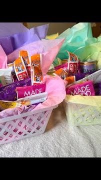 Making Thank You baskets for nurses!