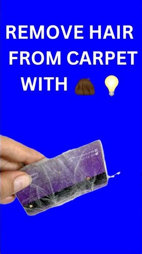 Carpet Hair Hack – Just Tape a Card! 💳🧼😲 #carpet #diy #hack