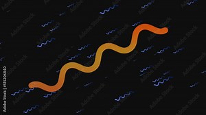 White and yellow trendy squiggly line loop animation stock footage. A beautiful and colorful Squiggly Lines transition with a green screen.
