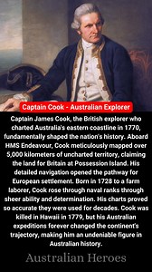 Captain James Cook, the British explorer who charted Australia's eastern coastline in 1770, fundamentally shaped the nation's history. Aboard HMS Endeavour, Cook meticulously mapped over 5,000 kilometers of uncharted territory, claiming the land for Britain at Possession Island. His detailed navigation opened the pathway for European settlement. Born in 1728 to a farm laborer, Cook rose through naval ranks through sheer ability and determination. His charts proved so accurate they were used for 