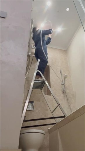 Installing Shower Curtain Rails Perfectly #handyman #bathroominstall #improvement #diywork