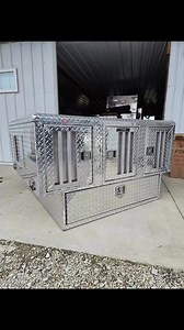 New model Diamond Deluxe 3 hole with bottom storage now available. Dog compartment section is 59" wide, 46" deep, 21" tall. Each compartment is 19.5"x46"''x21".Drawer section is 46"x46". Center divider in drawer.$650 plus shipping included Pm if interested | Dog Boxes Kennels & Garmin Shop